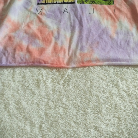 Cold Crush "ALOHA🌺 MAUI🌴" Tie Dye☮️ Muscle💪 Tee - Picture 5 of 8